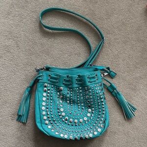 Teal Studded Bag